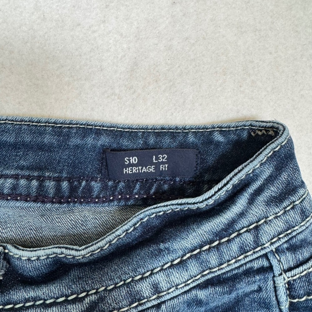 Vigoss Heritage Fit Bootcut Jeans Womens Size 10 L32 Embroidered Pocket Denim - Picture 4 of 8